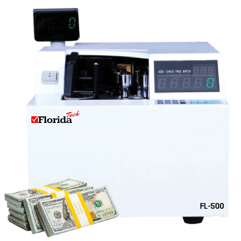 Florida Tech FL-500 Cash Counting Machine with fake note detector