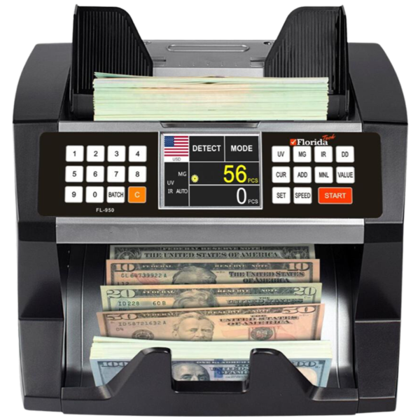 Florida Tech FL-950 Cash Counting Machine Currency Counter Machine