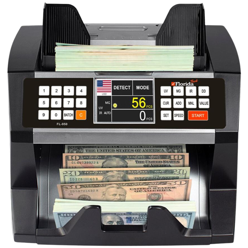 Florida Tech FL-950 Cash Counting Machine Currency Counter Machine