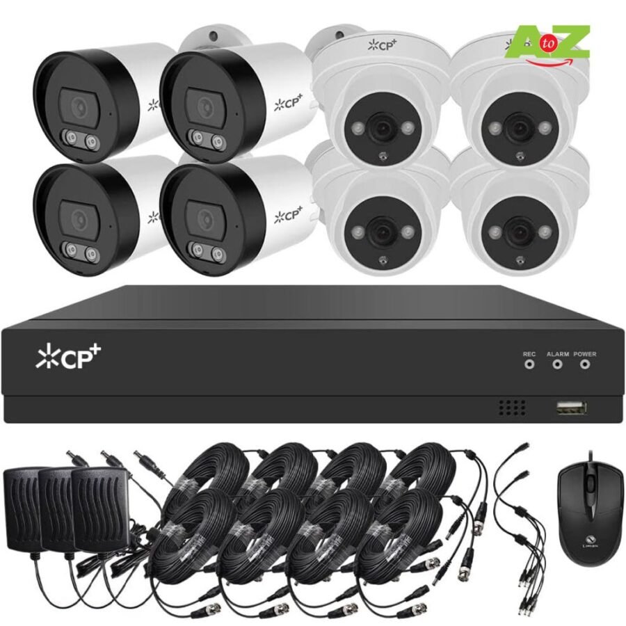 CP+ 8 Channel CCTV Camera Kit 5MP, 88S , Audio & Video Recording, 1TB HDD